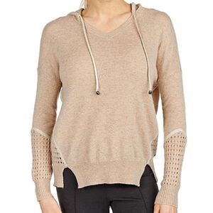 One Grey Day 100% Cashmere Hooded Sweater